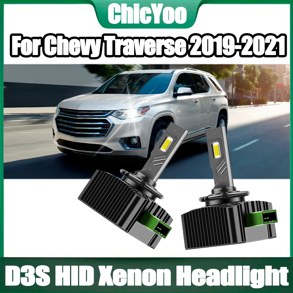 

2PCS 120W 30000LM HID Xenon Headlight Canbus No error Turbo Auto Lamps 6000K Super White 12V For Chevy Traverse 2019 2020 2021