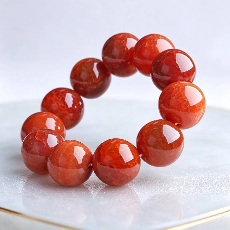 New Exquisite Agate Dragon Scale Round Ball Bracelet.