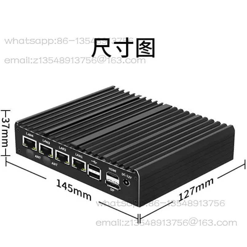 N100 Quad Network Double String-Barebones System (No Memory,  Hard Disk,  Power Supply,  Fan) Industrial Computer