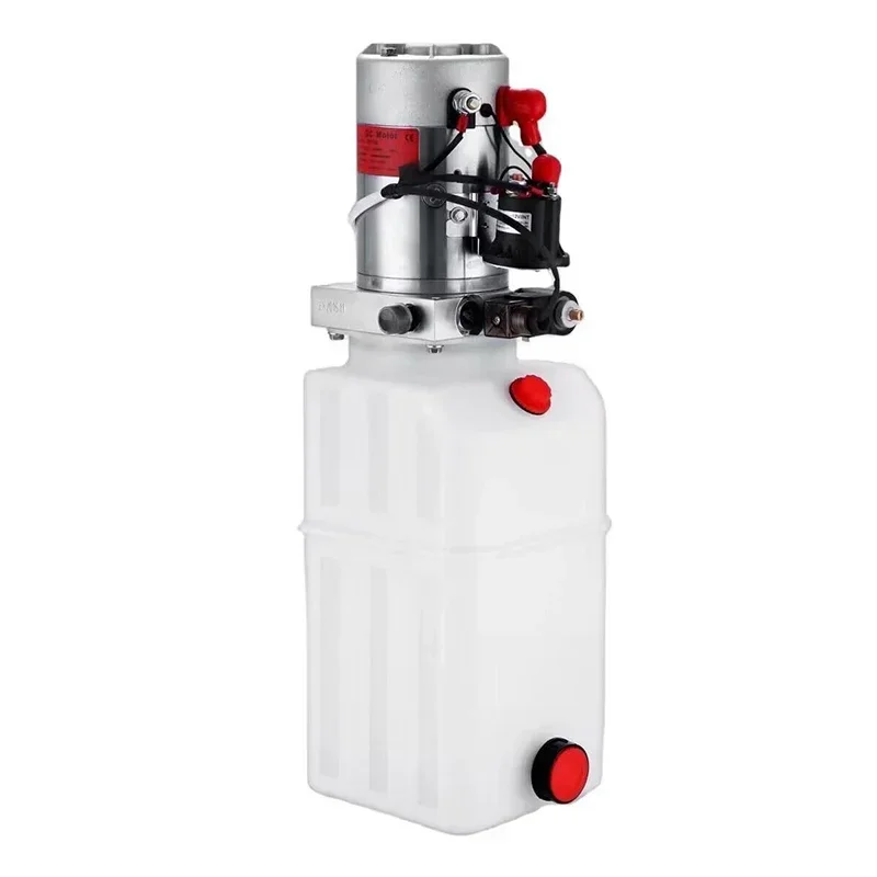 Lift Power Unit 12V DC Hydraulic Pump Single Acting With Plastic Oil Tank For Dump Trailer Tailgate Car