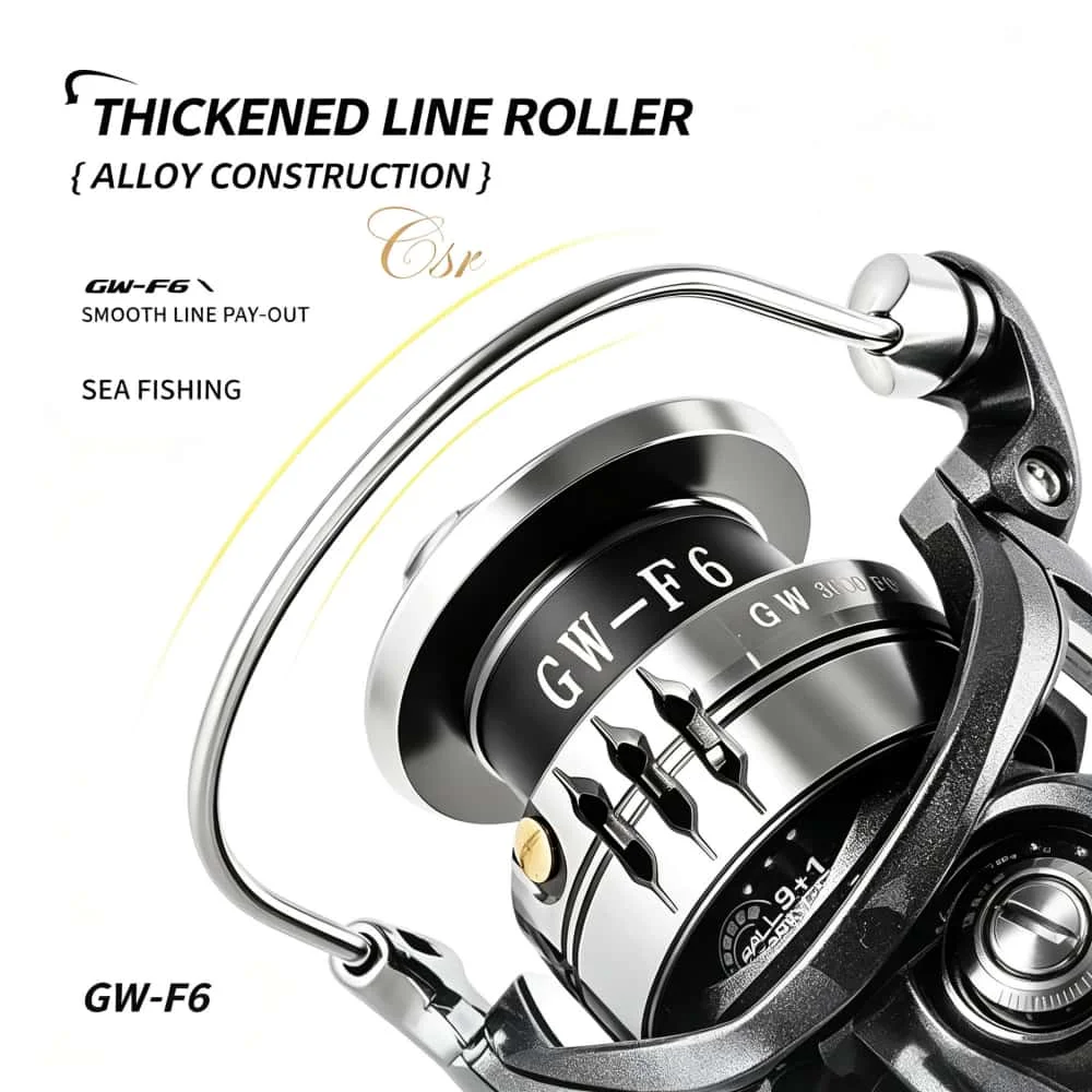 Neue ABU GARCIA Angelrolle mit 9+1 Edelstahl-Kugellagern, Maximale Bremskraft 20KG für Salzwasser und Süßwasser Spinnangeln – Detail 11