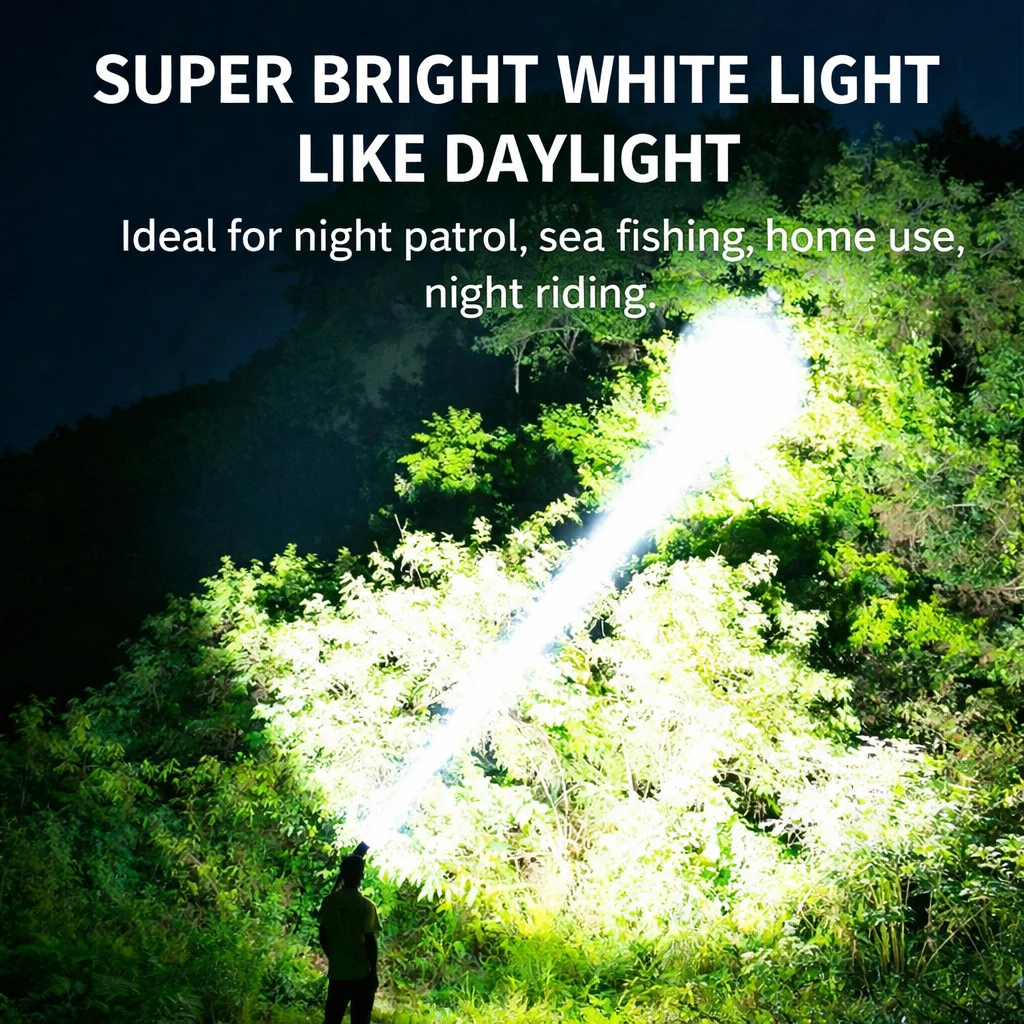 Rechargeable LED Headlamp SuperBright Waterproof Headlight Long Battery Life for Camping Fishing Mining Hiking OutdoorActivities
