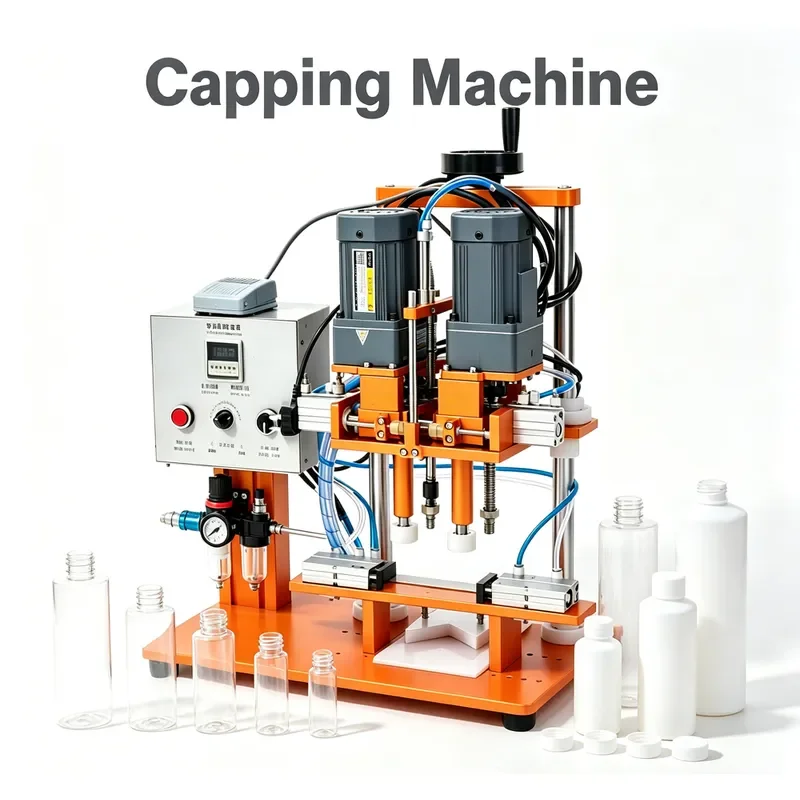 High Efficiency Motor Driven Bottle Cap Tightener Capping Machine for Daily Chemical Bottle Caps Production in Small