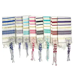 Bufanda judía Tallit para hombres y mujeres, chal de oración de Israel Stye, Pashmina de poliéster, 50x180cm