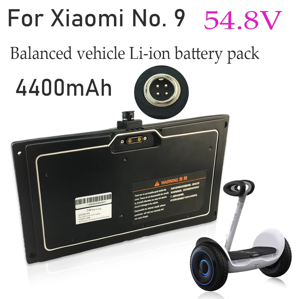 

54.8V 4400mAh 4-pin Li-ion battery pack can be connected to the APP, suitable for the Xiaomi No. 9 balanced car battery