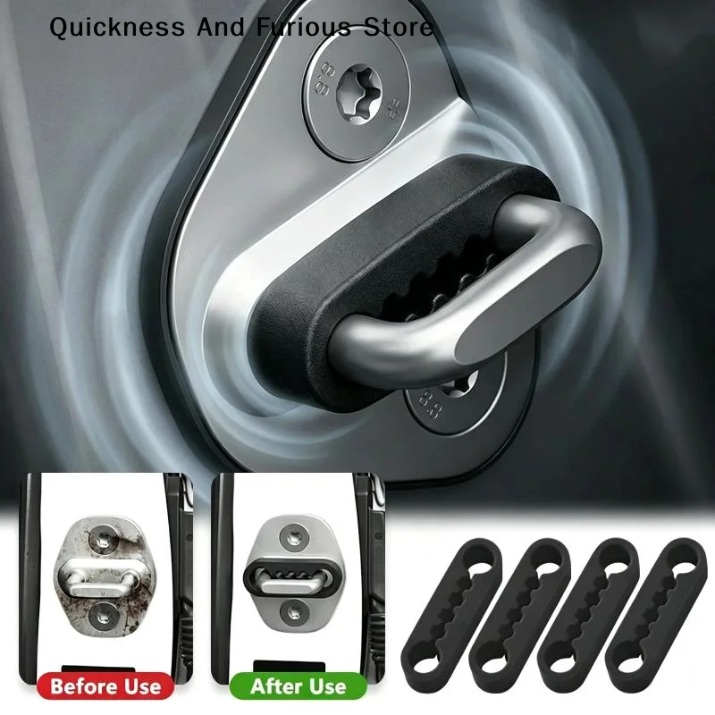 【MO】4Pcs Universal Car Door Shock Absorber With Soundproof Damping Cushion Suitable For Most Vehicle Models
