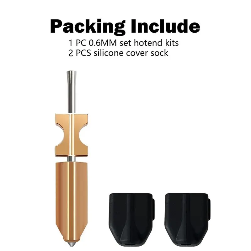 A74E-Upgraded Hotend Kit For AD5X Quick-Detachable Nozzle Heater Block Throat Tube Quick Release Nozzle Extruder 0.6Mm