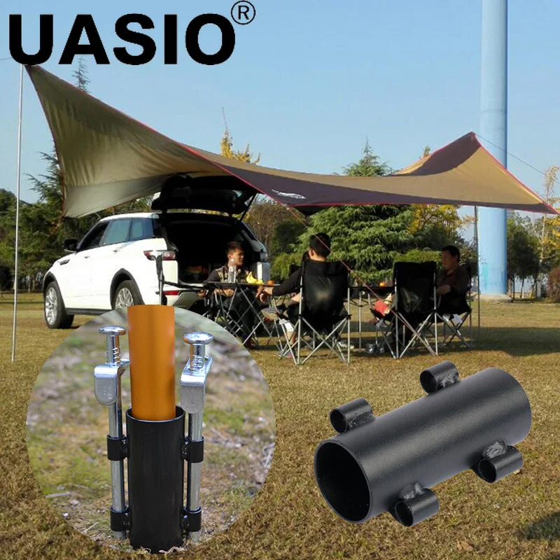 

Awning Rod Holder Outdoor Camping Canopy Rod Iron Holder Fixed Tube Reinforced Windproof Tent Awning Pole Accessories