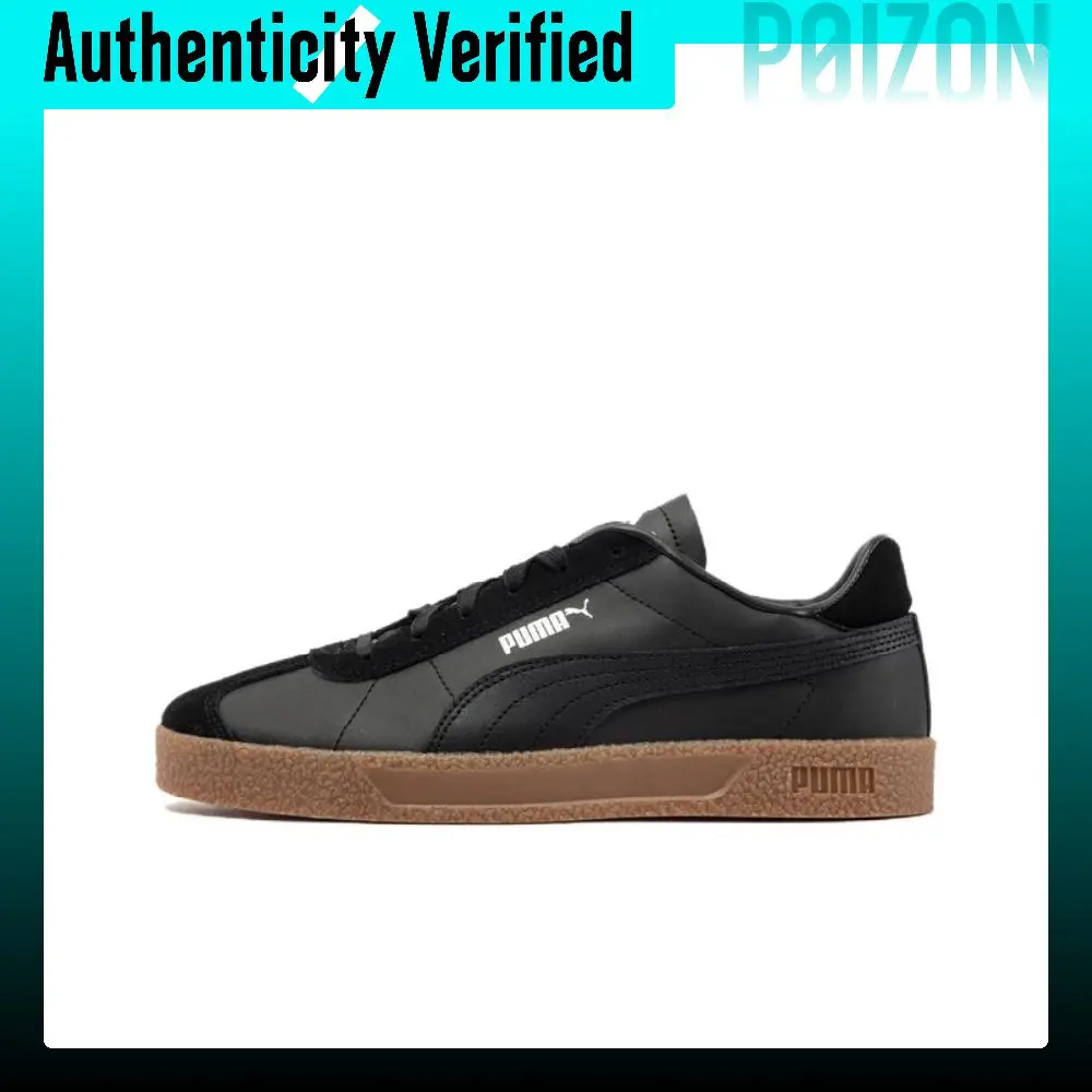 PUMA Club Abrasion Resistant Low top German Army Trainers Unisex Black White 401515-01