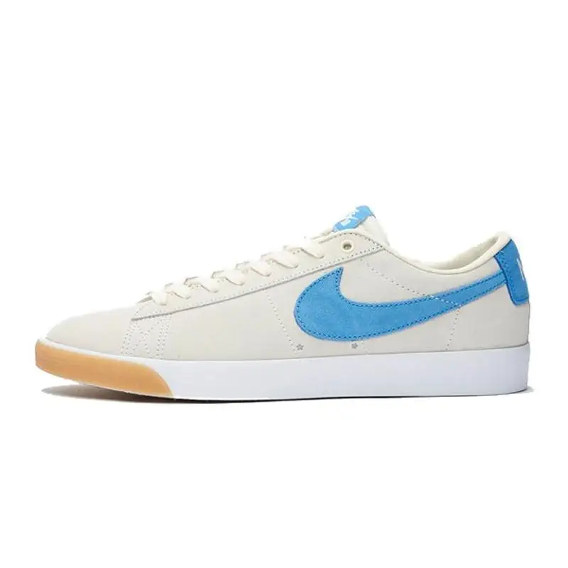 

Nike Sb Blazer Low Pale Ivory Pacific Blue Sneakers Shoes 704939-103 With Original Box