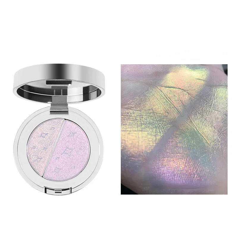 SERSEUL Chameleon 2-color Face Highlighter Eyeshadow Pearlescent Glitter Polarised Contour Palette Korea Beauty Makeup Cosmetics