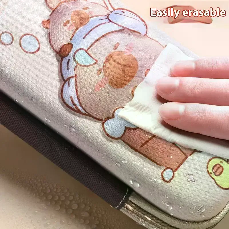 

3D Capybara Pencil Case Drop Resistant Student School Supplies Large Capacity Multifunctiona Pen Pouch Stationery