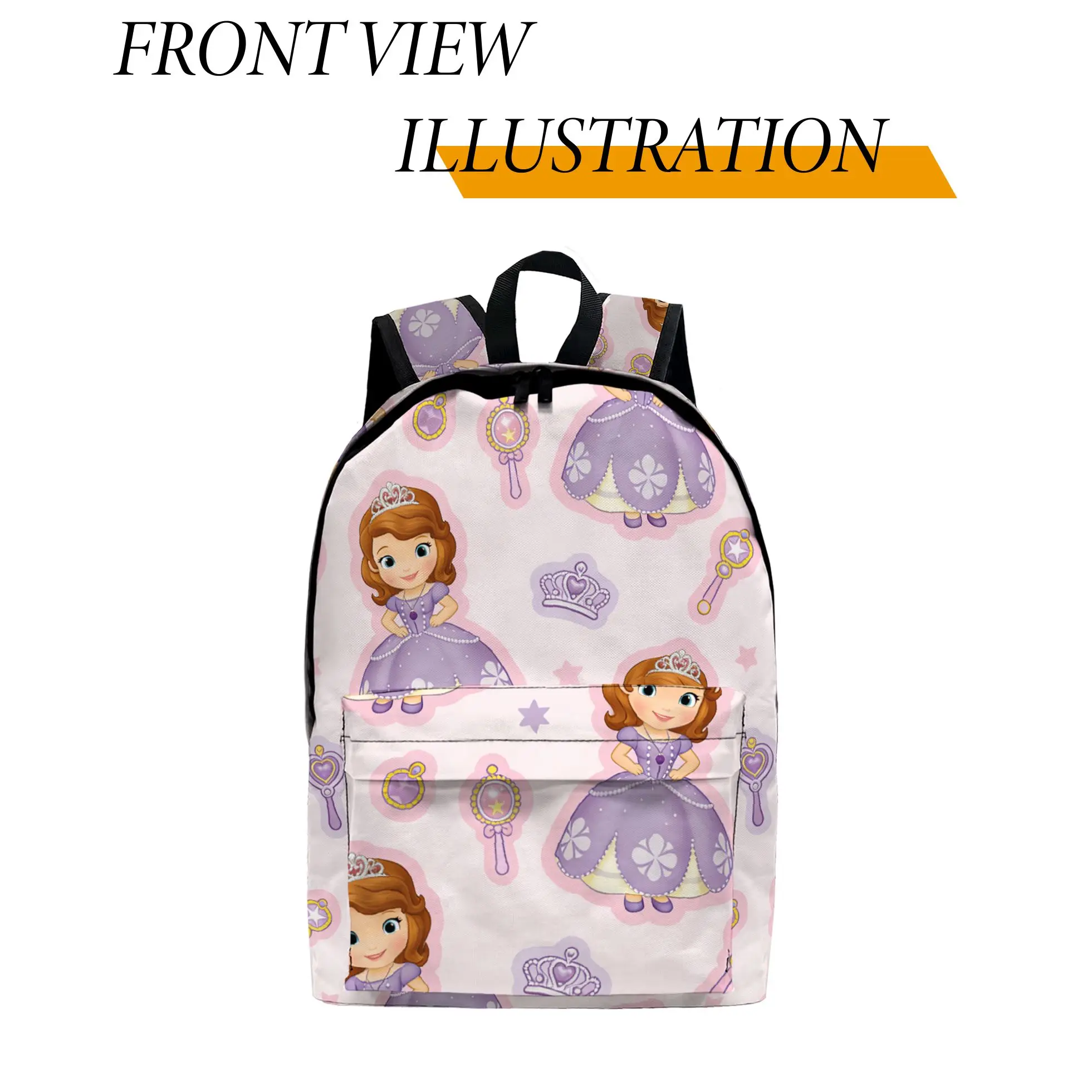 1pc Disney Sofia, Winnie the Pooh, Minnie Backpack, Fashion and Simple, Unisex, Large Capacity, High-Quality Gift,cute
