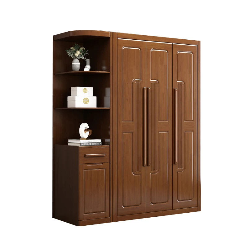 xx-Designs Sliding Doors Wardrobe Brown Heavy Duty Modern Drawer Clothes Cabinet Bedroom Wooden Cajonera Furniture For Home^