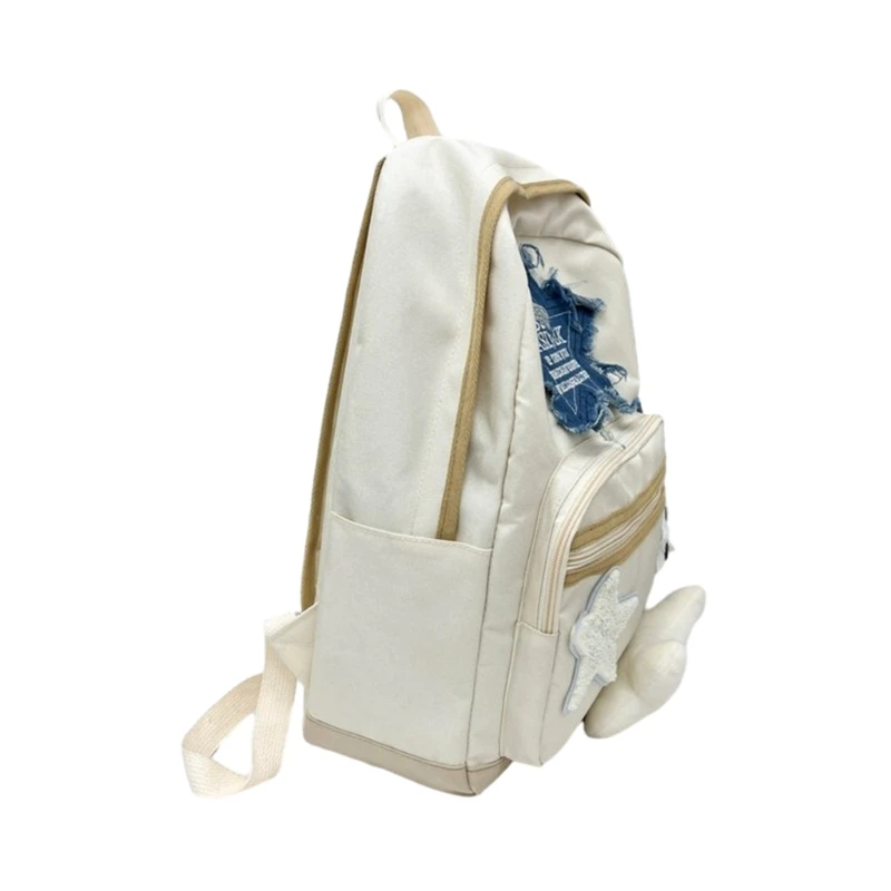 E74B Mochila elegante Y2K chique bolsa escolar casual mochila viagem para mulheres meninas