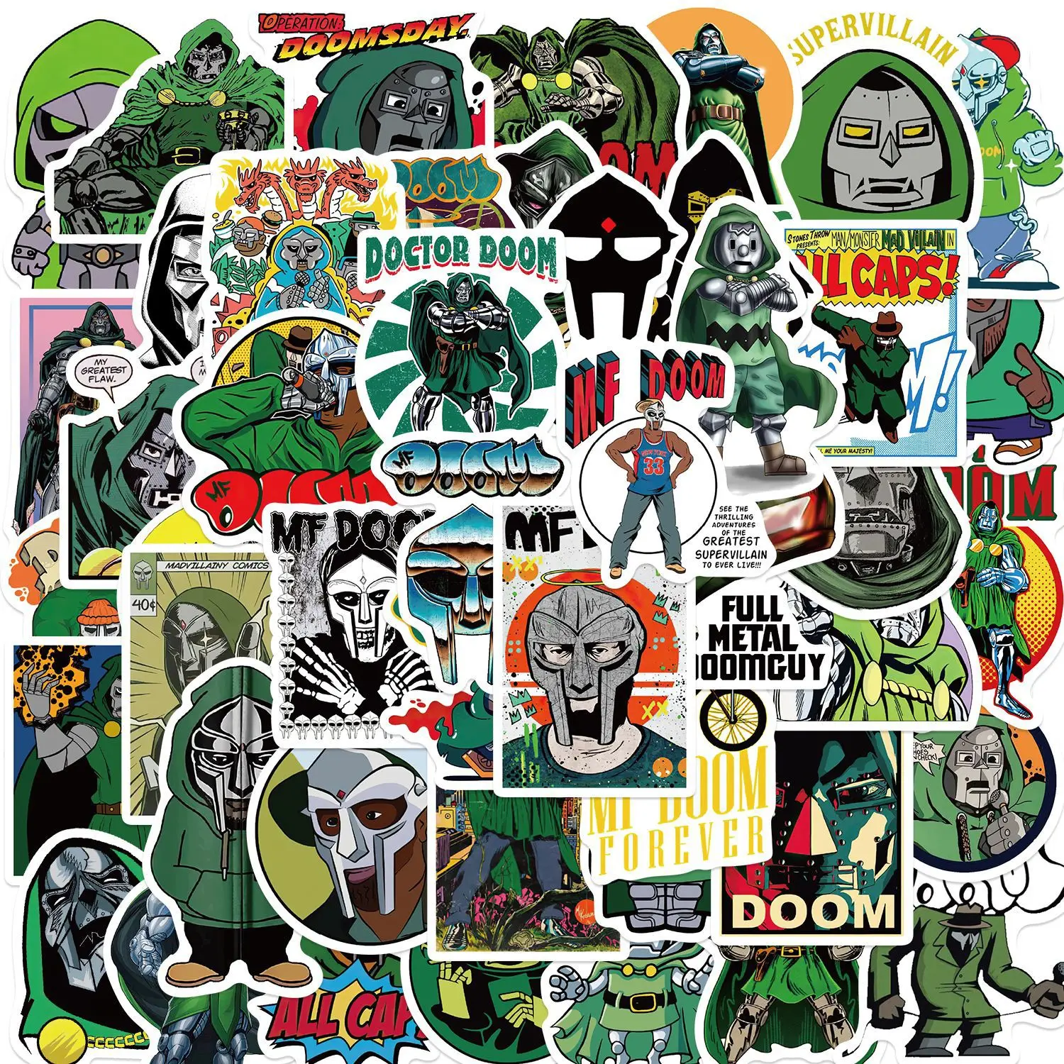 10/30/50Pcs RAPPER Mf Doom Stickers For Snowboard Laptop Luggage Car Fridge DIY Styling Vinyl Home Decor Stickers