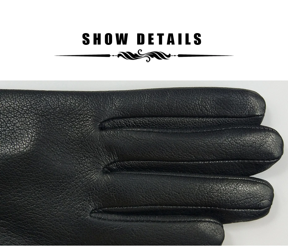 Women's Winter Leather Gloves Soft Lined High-Quality Deer Skin Touch Fastening Design Outdoor Warm Windproof Mittens