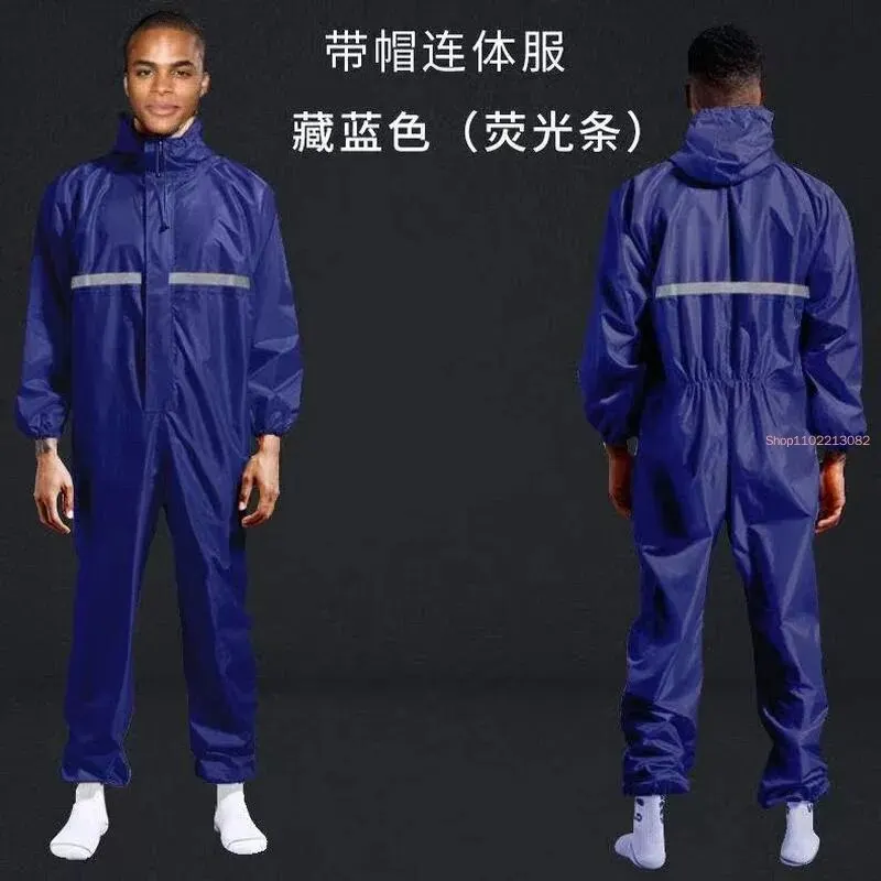 Conjoined Raincoats, Overalls Electric Motorcycle Fashion Raincoat, Men and Women Fission Rain Suit