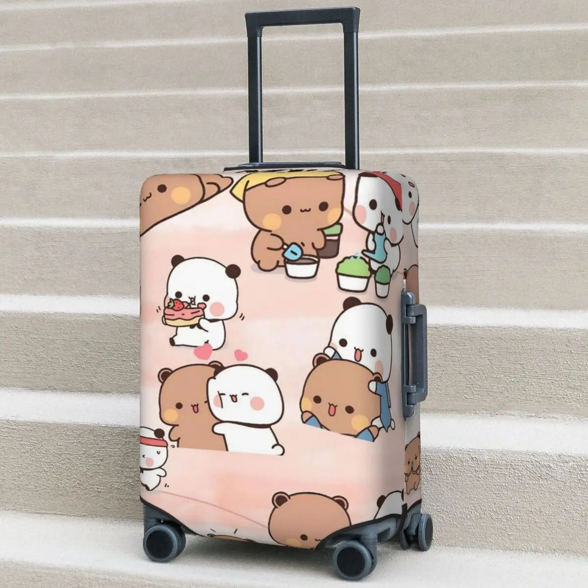 

Bubu Dudu Cute Cartoon Bear Character Suitcase Cover Flight Kawaii Panda Fun Luggage Case Business Protection
