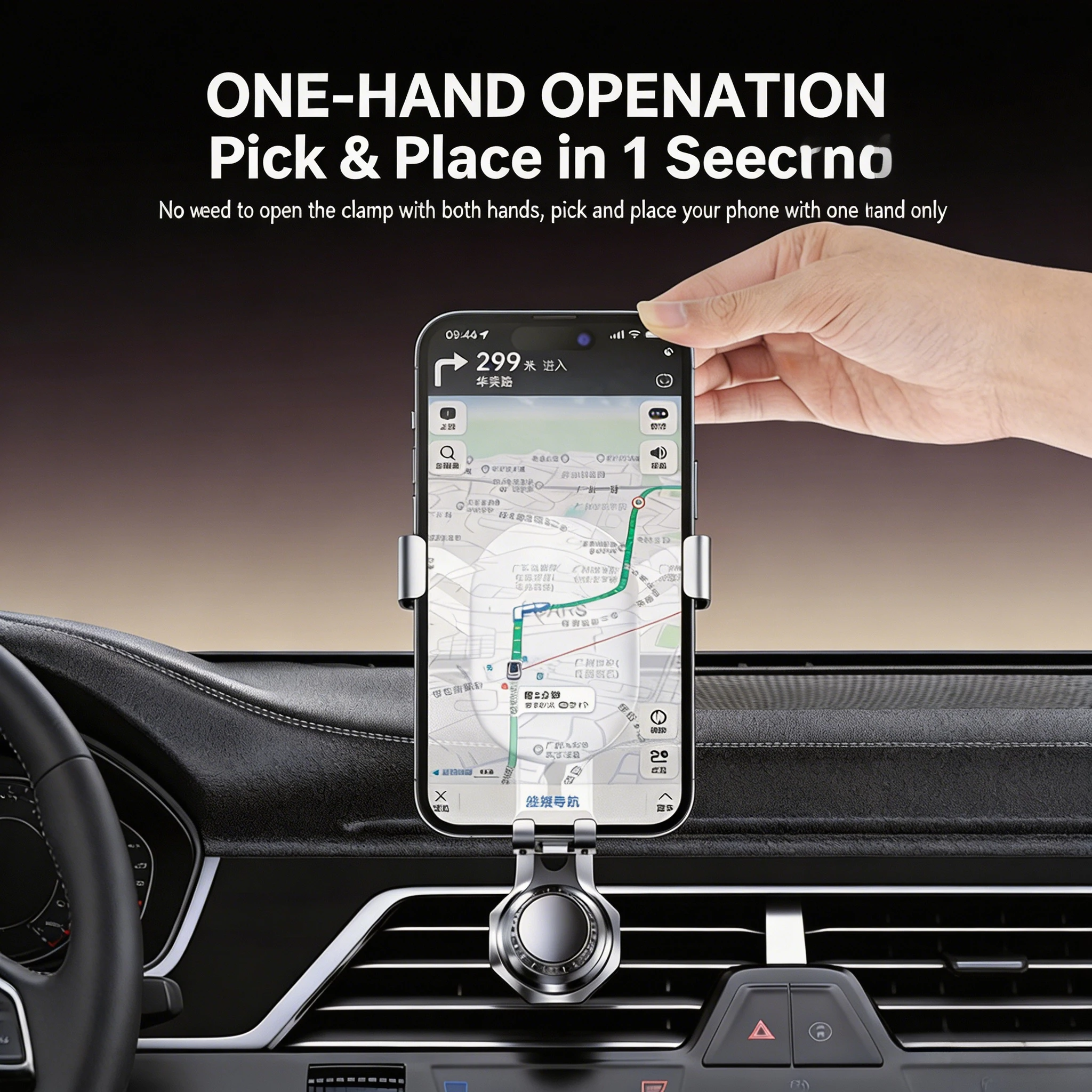 Universal Car Phone Mount Long Arm Air Vent Holder Gravity Locking Adjustable Stand For Cell Phone Navigation Auto Gadgets