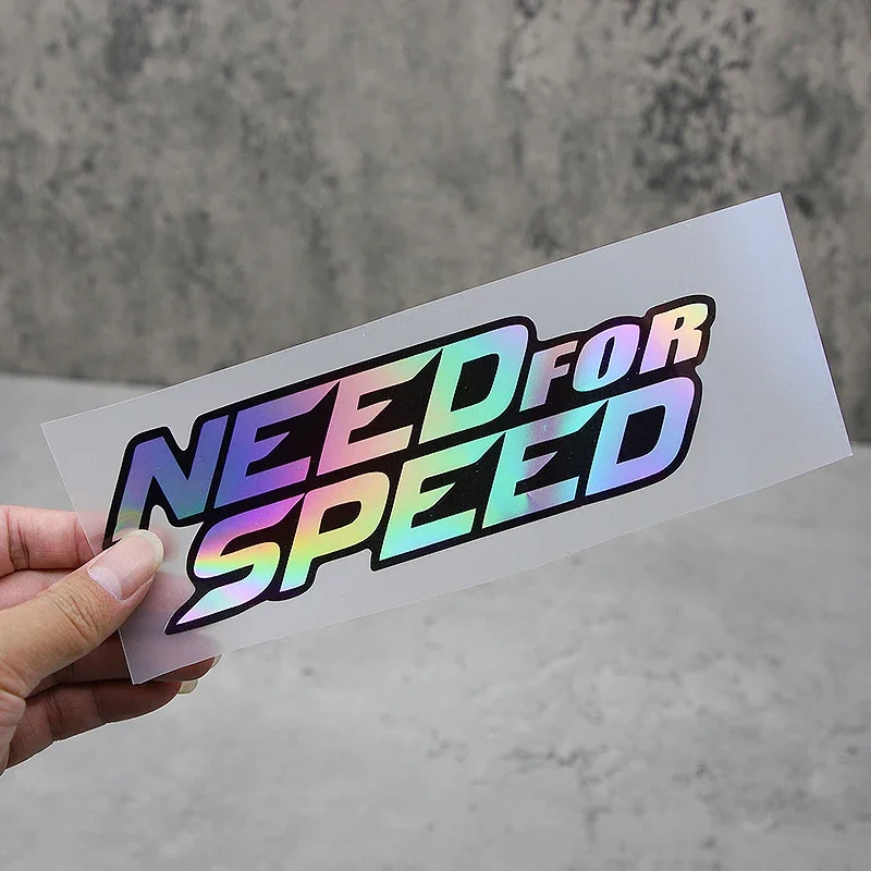 1 Buah Stiker Need For Speed Tahan Air Holografik Warna-warni Perekat untuk Mobil Laptop Buat Kustomisasi