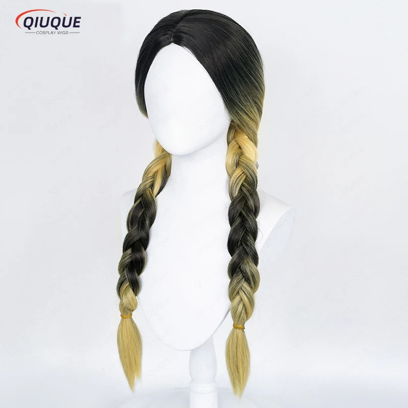 Anime Haitani Ran Haitani Rindo Cosplay Wig Long Double Braid Heat Resistant Synthetic Hair Wigs + Wig Cap