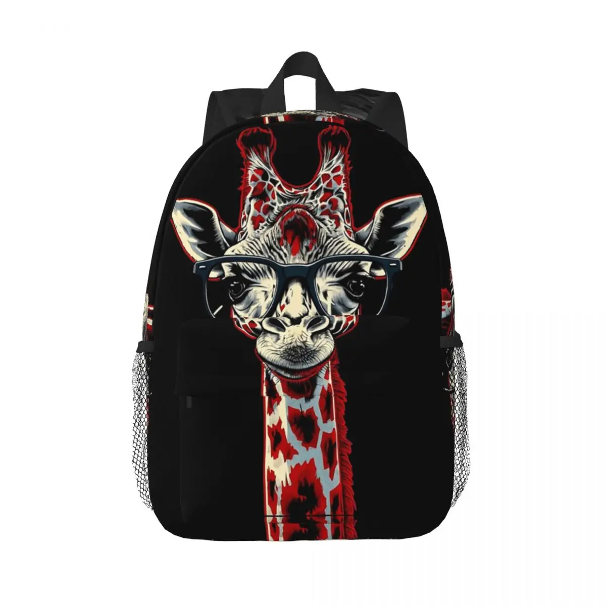 Giraffe With Glasses Backpack Daypack Large Capacity Boys Girls BookBag Shoulder Bags for Men Women Children School Bag