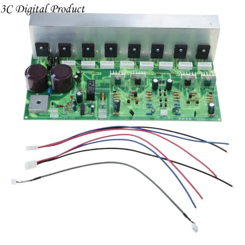 2x600w แอมพลิฟายเออร์ไฟบอร์ด 2.0ch ระดับไฟเสริมระดับกำลังไฟโมดูล Plate Q84A