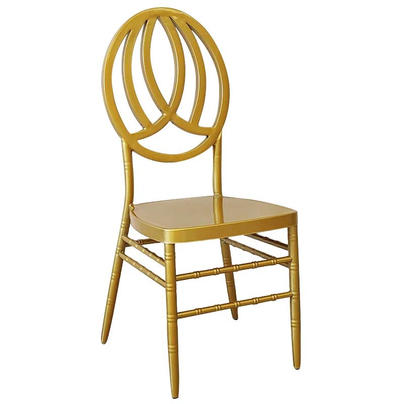 

Foshan Manufacturer Metal Phoenix Chair Wedding Bamboo Banquet Iron Aluminum Alloy Gold Chair Dining Cha