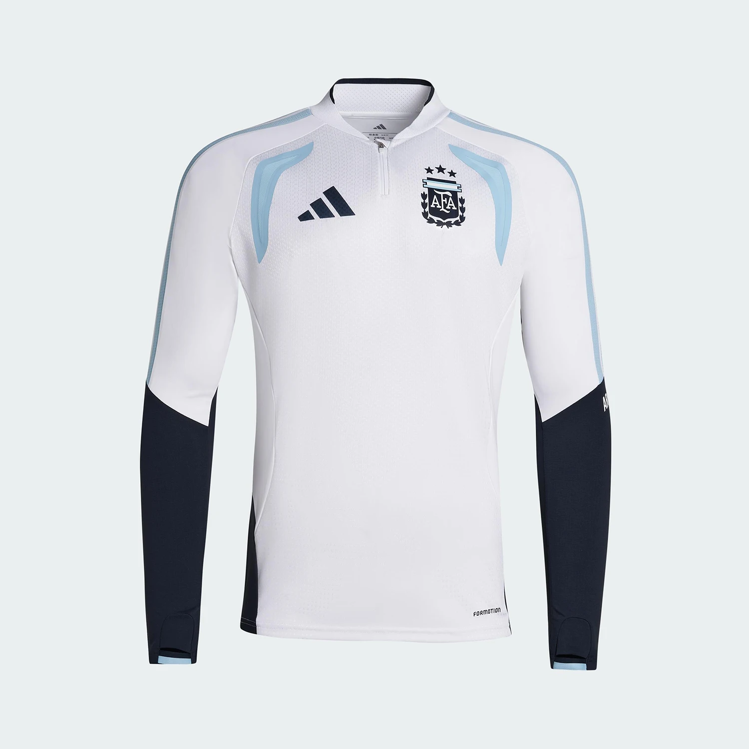 Adidas genuine winter men's stand up collar spliced soccer top JZ5969