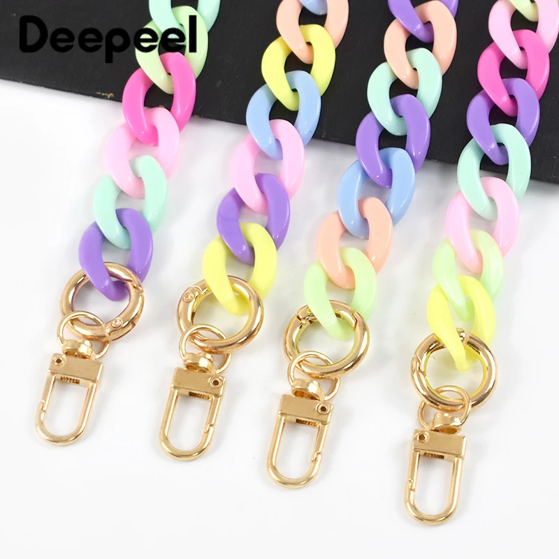 Deepeel 30/60/90/120cm Color Acrylic Bags Chain Women\'s Crossbody Handbag Shoulder Bag Strap Plastic Phone DIY Pendant Chains