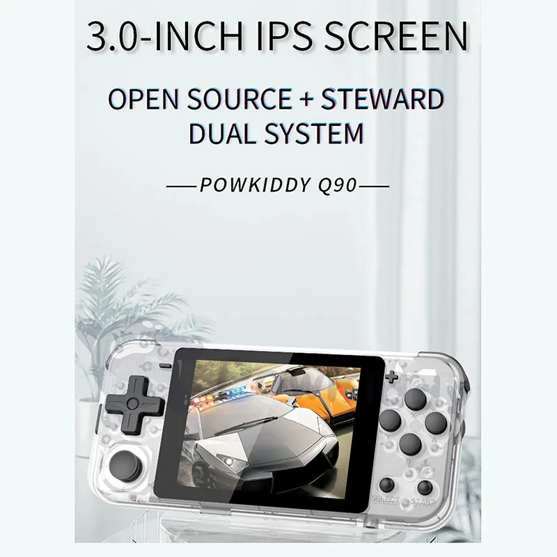 

Портативная игровая консоль PowkiddyQ90 с открытым исходным кодом, 3,0-дюймовый IPS-экран, поддержка 12 видов эмуляторов, поддержка экономии игр/нагрузки