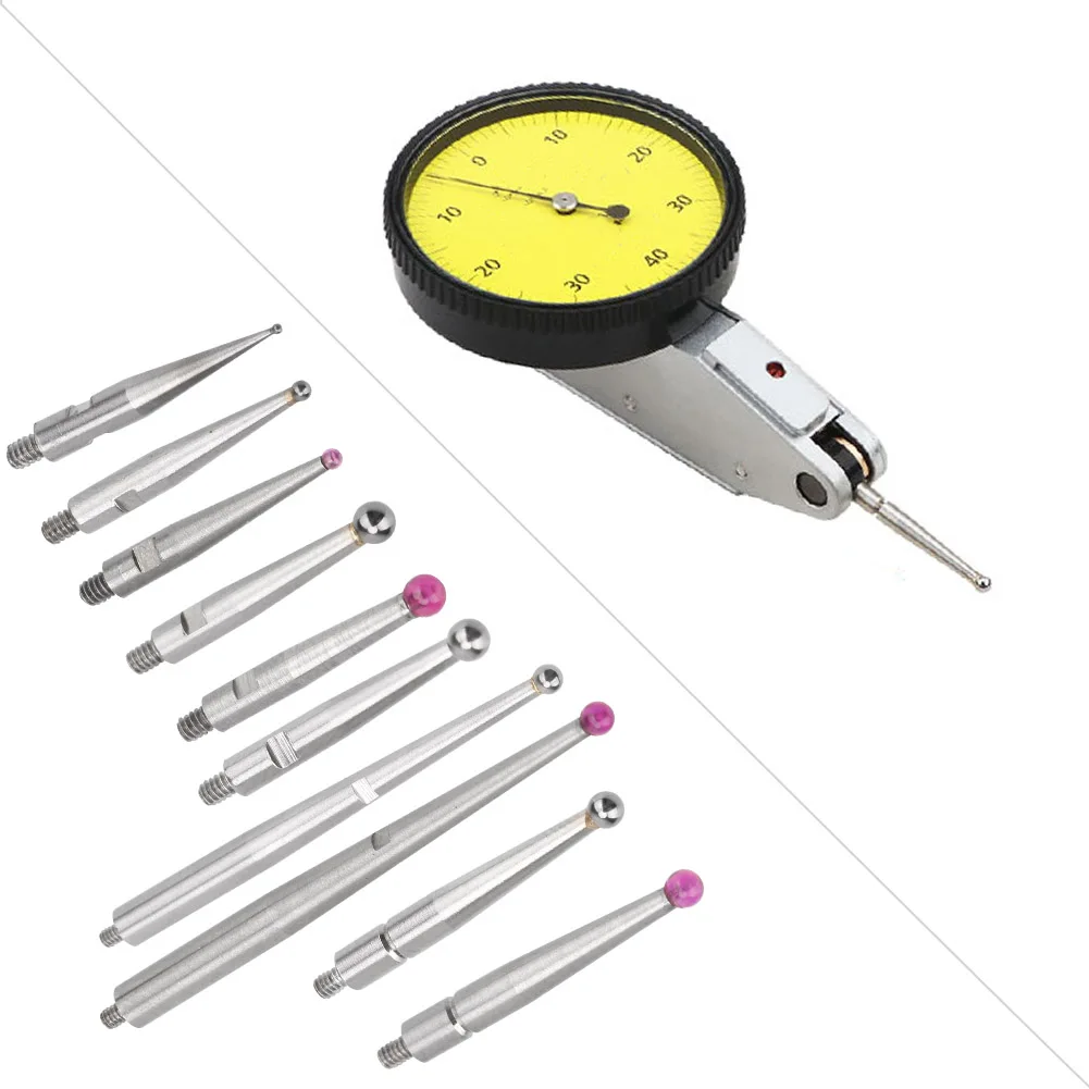 M1.4 Indicator Probe Tungsten Steel Needle Dovetail Rails Dial Indicator Needle Test Gauge Probe for Precision Measuring Tools