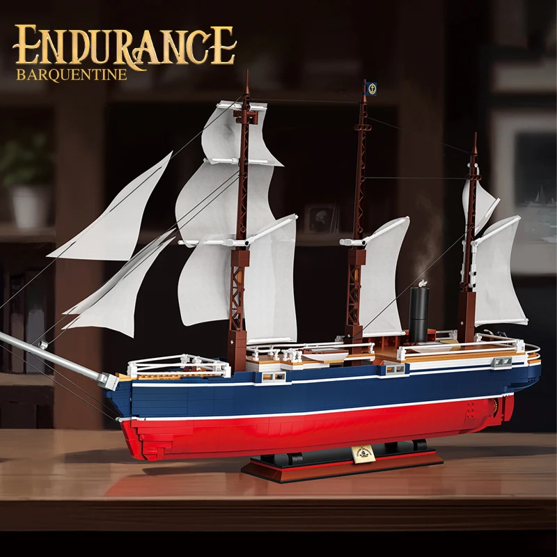 Creative The Endurance Steamboat Building Blocks Steam Ship Model Maritime Transport Assemble Bricks Toys Gift For Kid Adult Boy