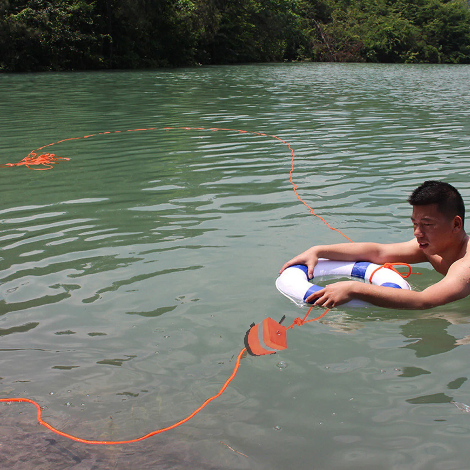 Flotador reflectante Life Line Rescue Throw Rope Bag, kayak, canoa, canoa, canotaje, Rafting, bote, deporte acuático