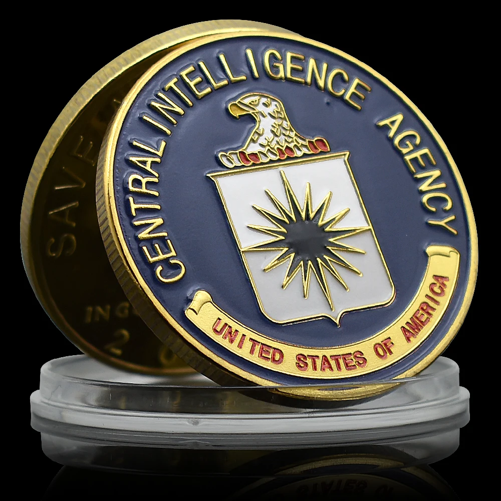 Gold Coin of Central Intelligence Agency Washington D.C. Commemorative Medal Great Seal of America Collectibles Gifts