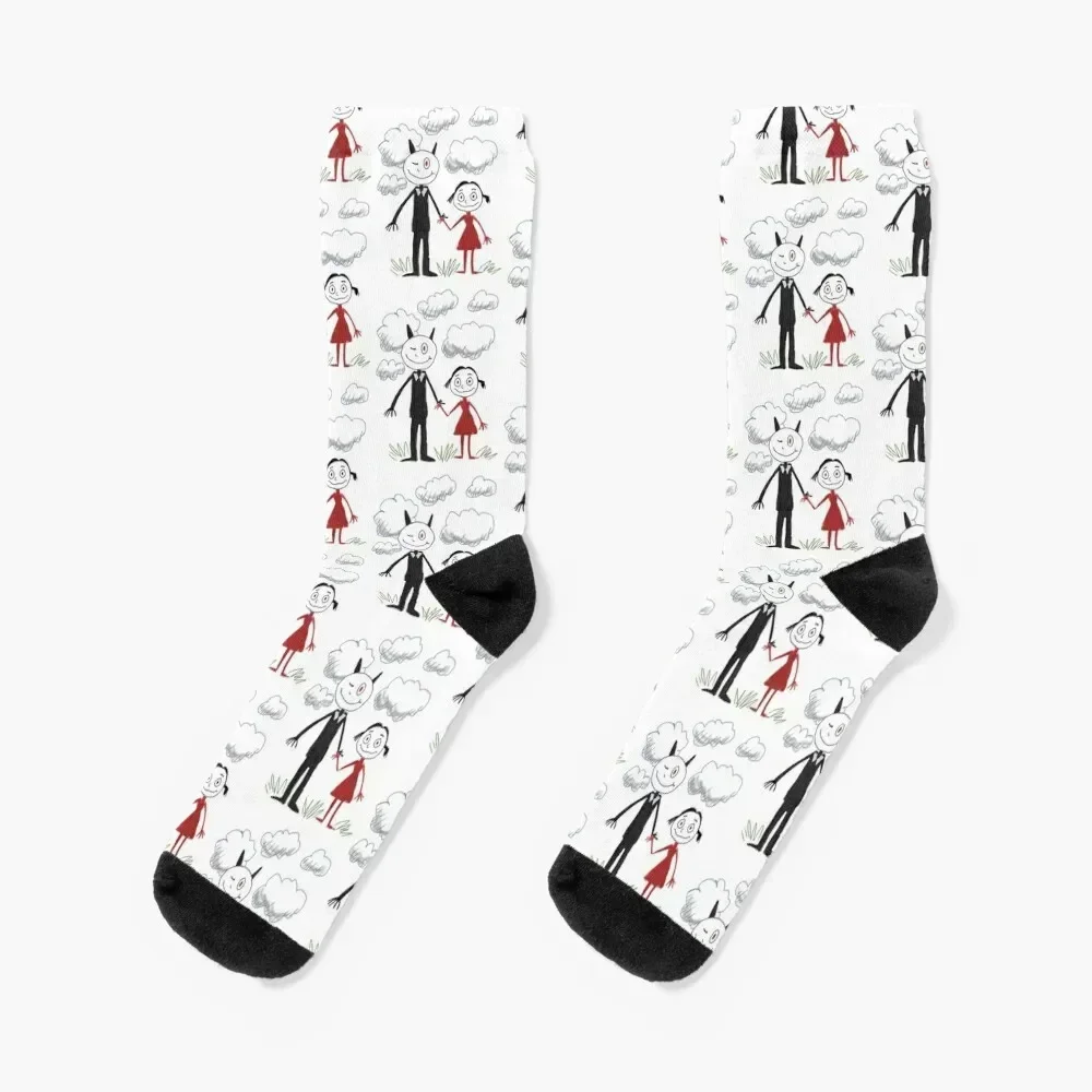 Lucifer Drawing by Trixie Netflix Series (sticker and more) Socks halloween colored Rugby Socks Women Men's