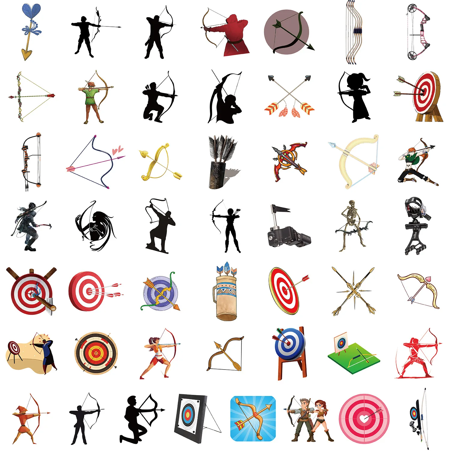 50pcs tiro esportes graffiti telefone móvel copo de água decoração adesivo