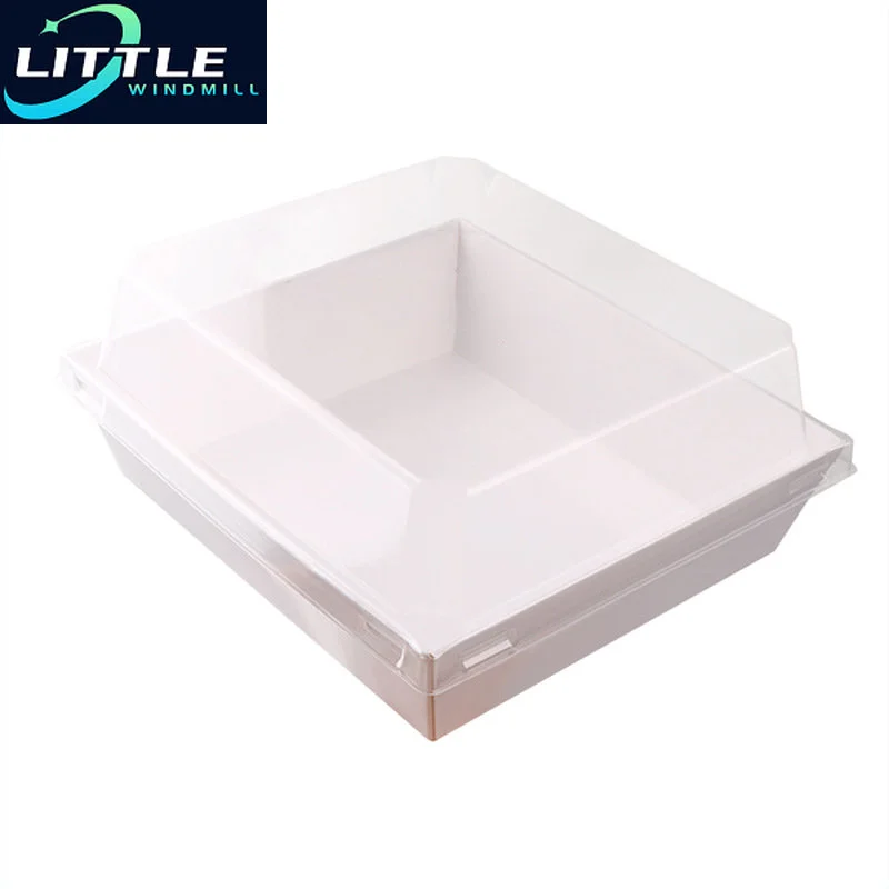 20PCS Disposable Hamburger Box Bento Lunch  Baking Cak Food Containers Dessert Protection Snack  with Lid