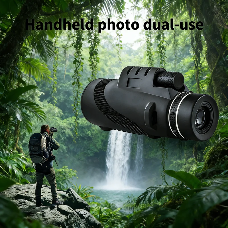 80x100 Portable Zoom HD Monocular Telescope Long Distance Mini Powerful Telescope for Hunting Sports Camping Hiking Outdoor