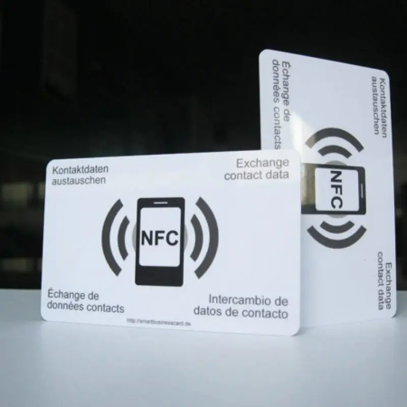 Cartes de Visite Personnalisées en PVC, Impression Transparente sur Mesure, 13.56MHz, avec Communication NDavid RFID, Offre Spéciale