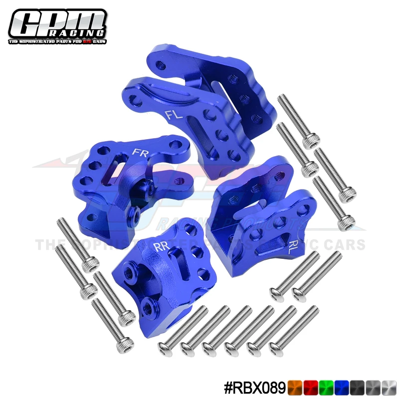 GPM 알루미늄 전방 및 후방 액슬 마운트 세트, 서스펜션 링크용, 축 1/10 RBX10