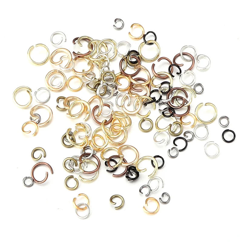 

200pcs/lot 4 5 6 7mm Jump Rings Split Rings Connectors For Diy Jewelry Finding Making Accessories Wholesale Supplies