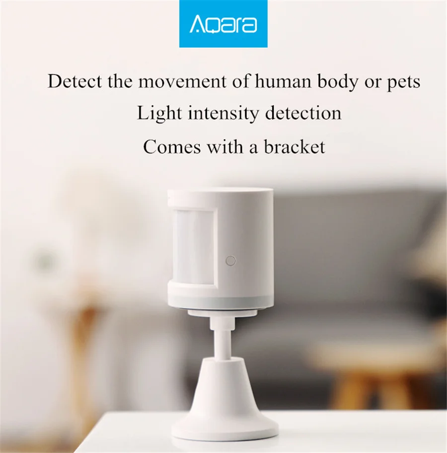 100% Original Aqara Human Body Sensor via Android IOS Smart Body Movement Motion Sensor Zigbee Connection For xiaomi Mi home App