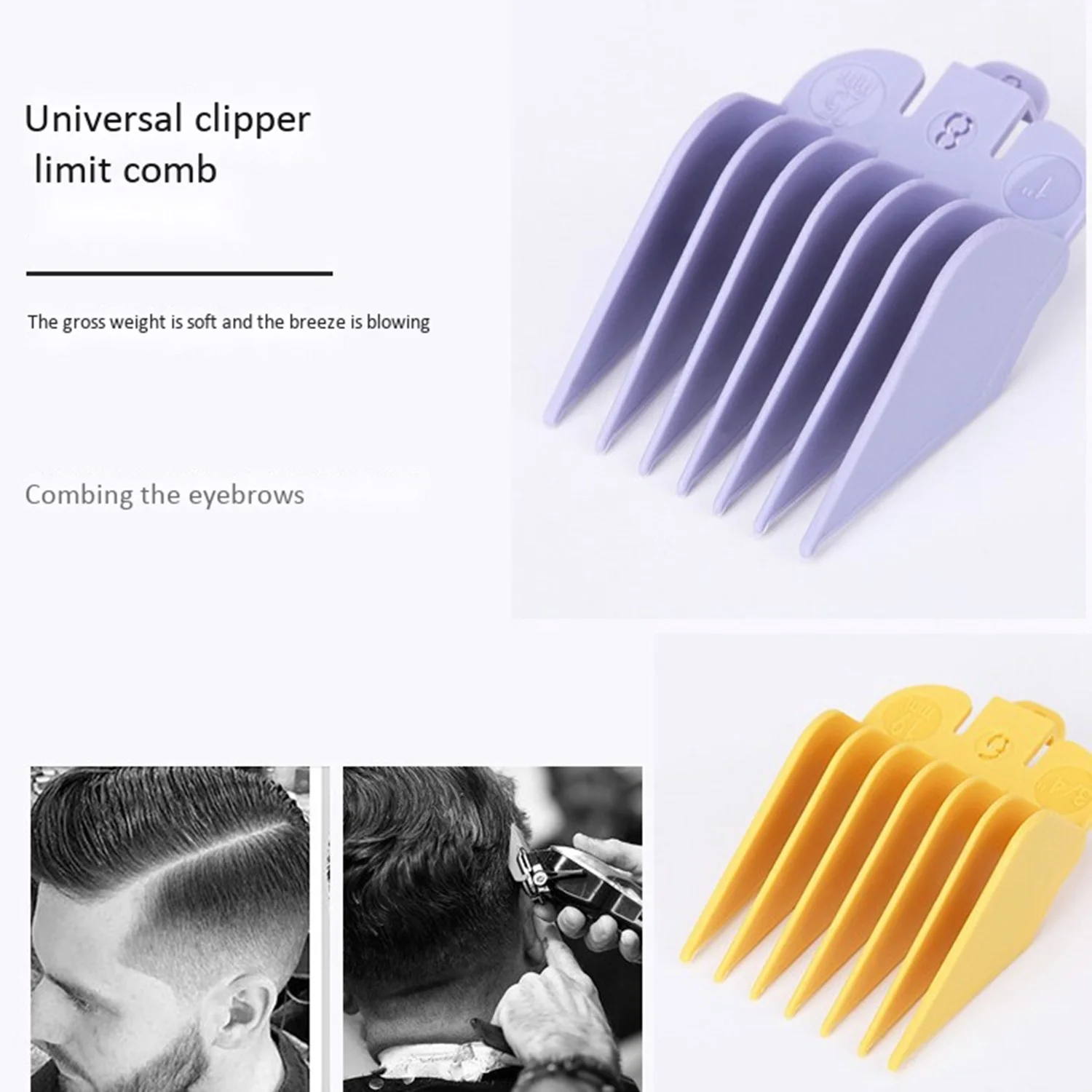 Professional Hair Clipper Replacement Sheath 8 Colors&Size Limit Comb Accessory Guide Comb, Suitable for Wahl Trimmers