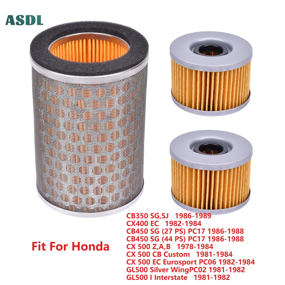 Motorcycle Air Filter Oil Filter for Honda CB350 CX400 CB450 CX500 GL500 Silver Wing 17220-415-003 561 1402 Air Cleaner view 2