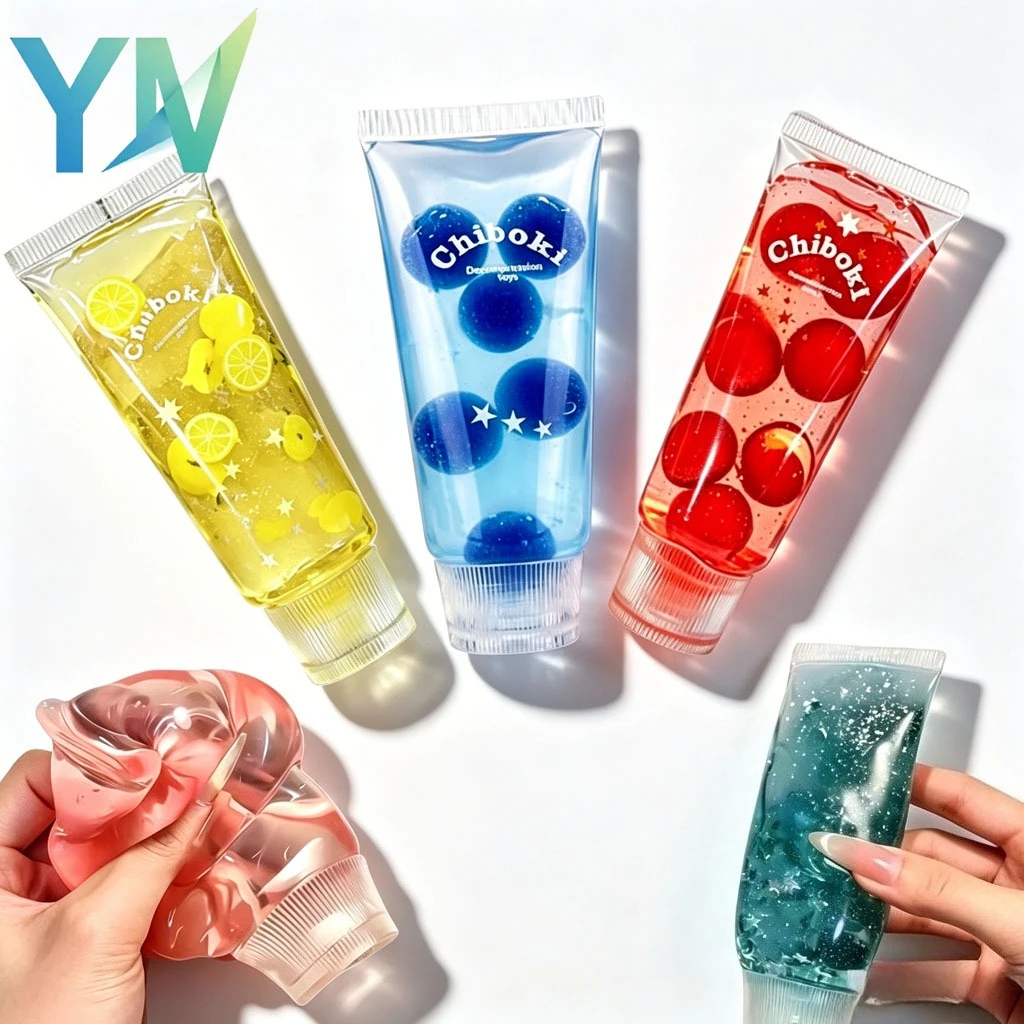 1-10 Stück Zahnpasta-förmiger, langsam aufsteigender, weicher Gel-Stresskiller zum Quetschen für Büro und Zuhause, zur Dekompression und Angstlinderung, Fidget-Spielzeug