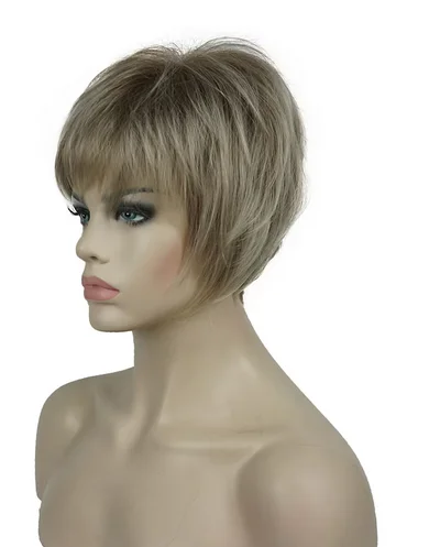 Synthetic Wig Women's Burgundy/Blonde Natural Wigs Short Straight Wigs