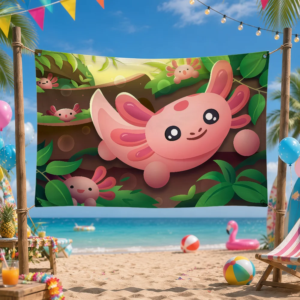Cute Game A-Adopt M-Me! Flag Digital Printed Flag Tapestry Creative Pattern Living Room Wall Art Party Outdoor Decor