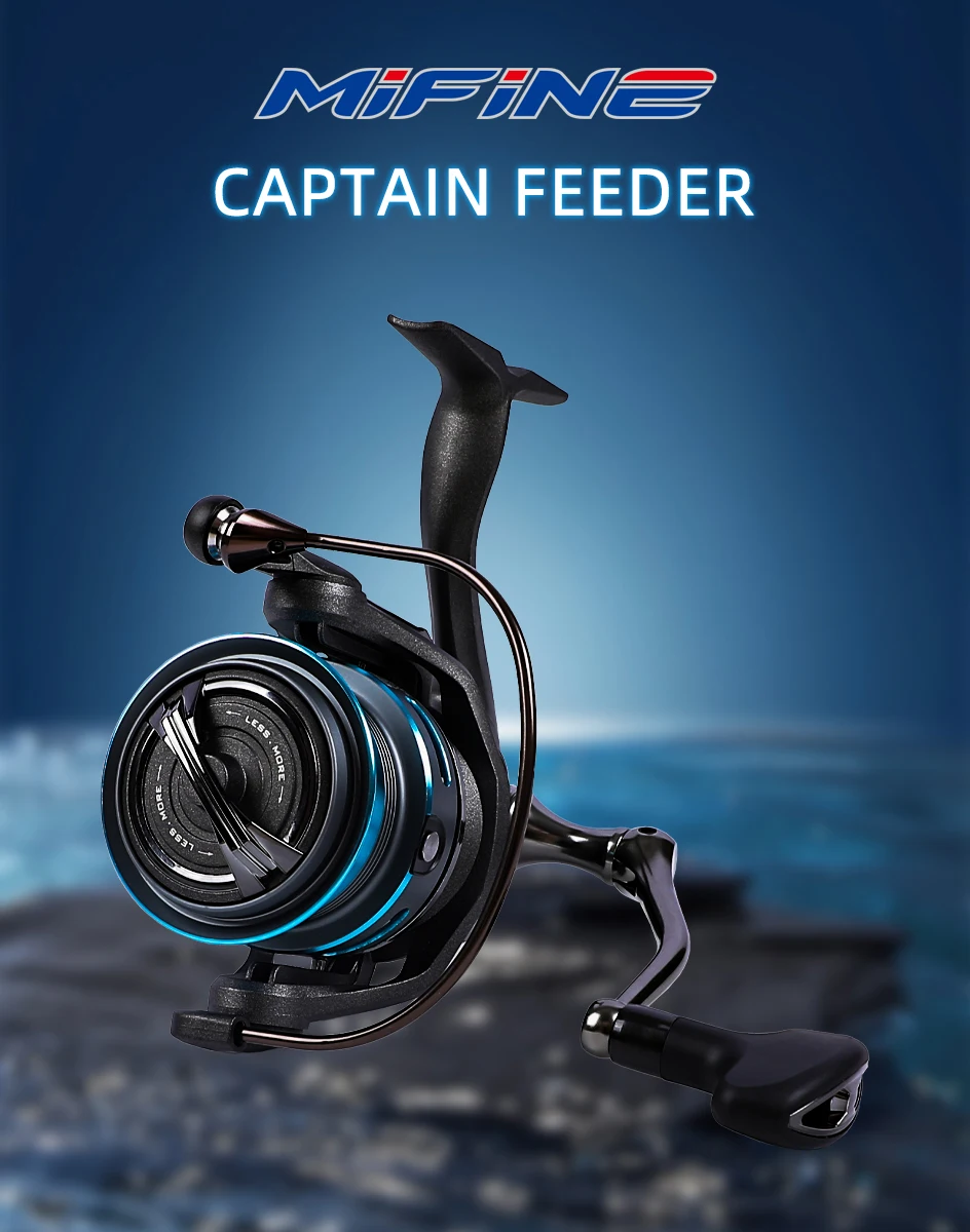 MIFINE CAPTAIN FEEDER Angelrolle 4500 5500 10 kg Max Drag Coil Professionelles 6 + 1BB Schneckenwellensystem Leichte Spinn-Feederrolle – Detail 1